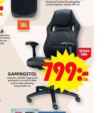 ICA Maxi Centurion gamingstol erbjuda