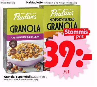 ICA Supermarket Paulùns granola erbjuda
