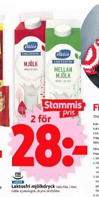 ICA Supermarket Valio mjölk erbjuda