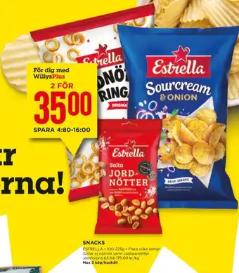 Willys Estrella chips erbjuda
