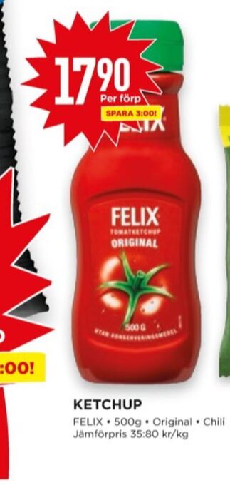 Willys Felix ketchup erbjuda