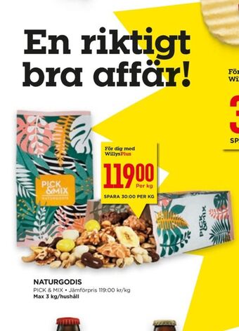 Pick n mix naturgodis