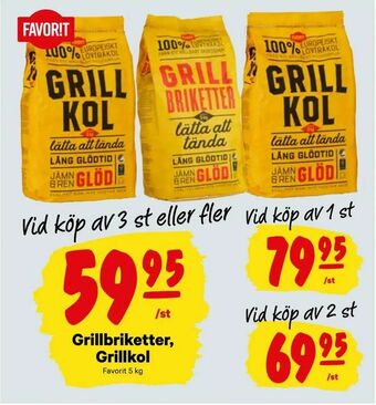 City Gross Grillbriketter, Grillkol erbjuda