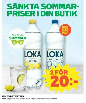 Coop Konsum Kolsyrat vatten erbjuda