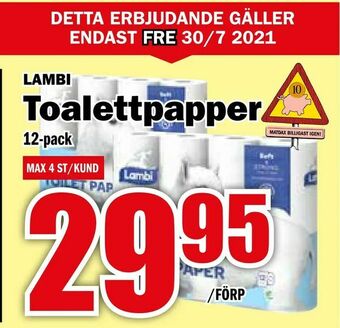 Matdax Toalettpapper erbjuda