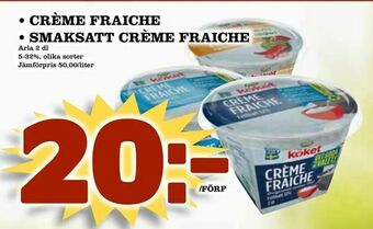 Nya Pulsen Crème fraiche • smaksatt crème fraiche erbjuda