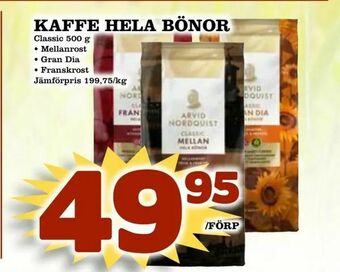 Nya Pulsen Kaffe hela bönor erbjuda