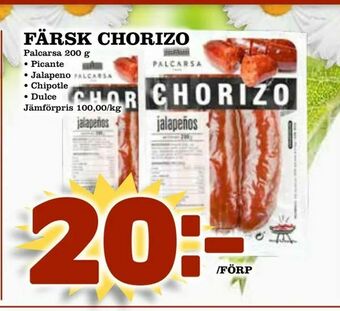 Nya Pulsen Färsk chorizo erbjuda