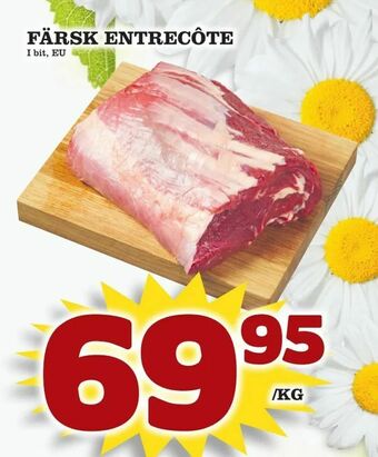Supergrossen Färsk entrecôte erbjuda
