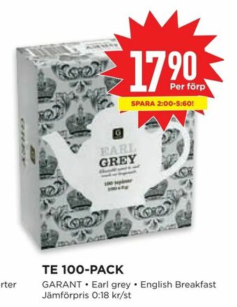Willys Te 100-pack erbjuda