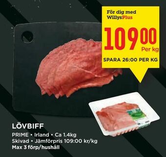 Willys Lövbiff erbjuda