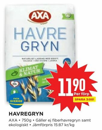 Willys Havregryn erbjuda