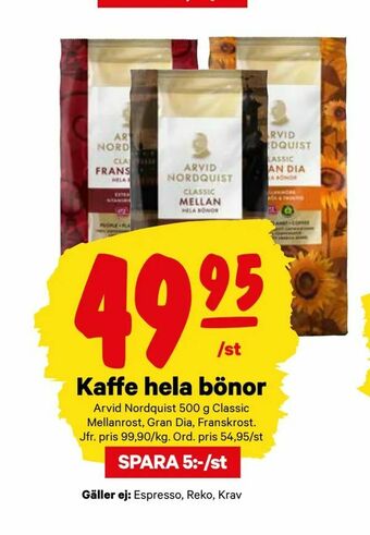 City Gross Kaffe hela bönor erbjuda
