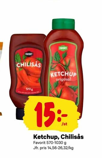 City Gross Ketchup, Chilisås erbjuda