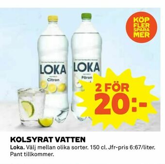 Coop Konsum Kolsyrat vatten erbjuda