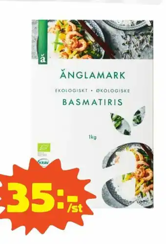 Coop Änglamark Basmatiris 1000g erbjuda