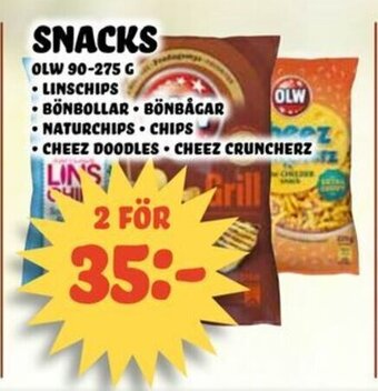 Nelins Olw Snacks 90-275g erbjuda