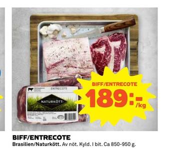 Coop Extra Biff/entrecote erbjuda