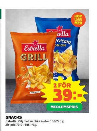 Coop Extra Snacks erbjuda