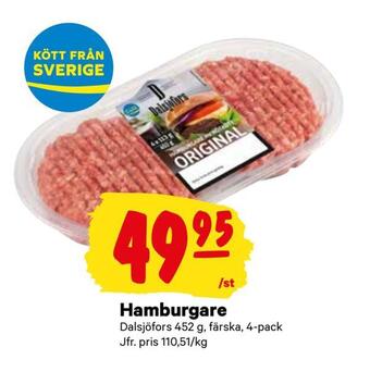 City Gross Hamburgare erbjuda