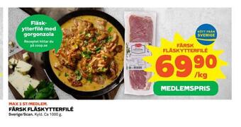 Coop Extra Färsk fläskytterfilé erbjuda