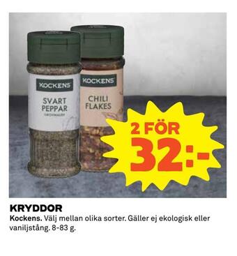 Coop Extra Kryddor erbjuda
