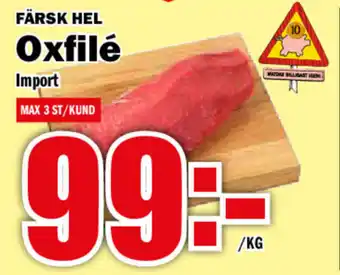 Matdax Färsk Hel Oxfilé Import erbjuda