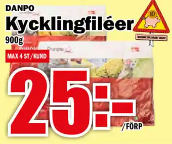 Matdax Danpo Kycklingfiléer 900g erbjuda