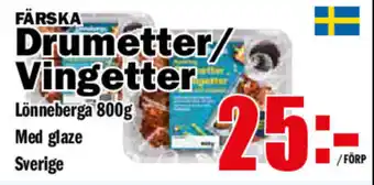 Matdax Lönneberga Färska Drumetter/Vingetter 800g erbjuda