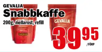 Matdax Gevalia Snabbkaffe 200g mellarost, refill erbjuda