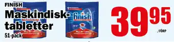 Matdax Finish Maskindisktabletter 51-pack erbjuda