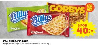 Coop Billys pizza erbjuda