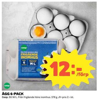 Coop Ägg 6-pack erbjuda