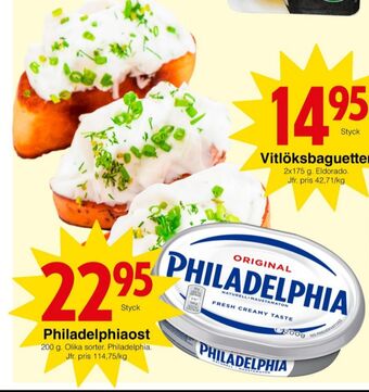 Matöppet Philadelphia färskost erbjuda