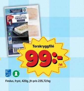 Östenssons Findus torskfilé erbjuda