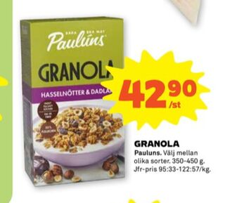 Stora Coop Paulùns granola erbjuda