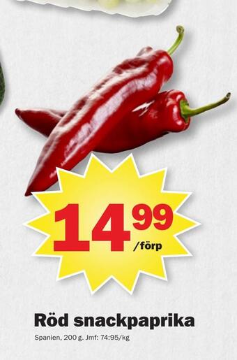 Pekås Röd snackpaprika erbjuda