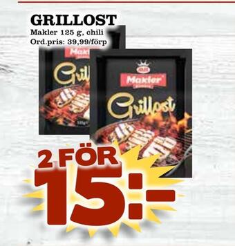 Supergrossen Grillost erbjuda