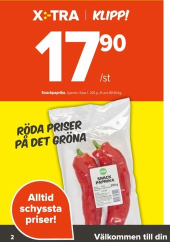 Coop Extra Coop snackpaprika erbjuda