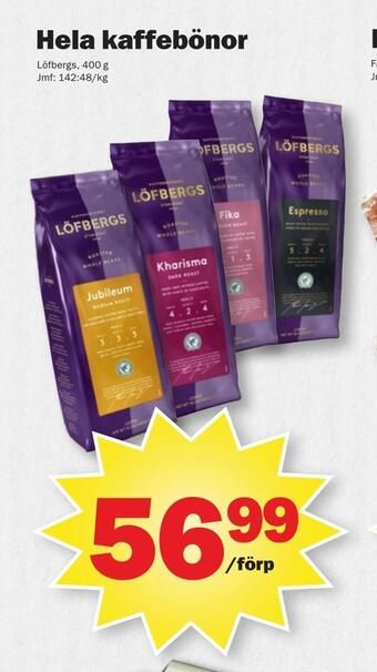 Pekås Hela kaffebönor erbjuda