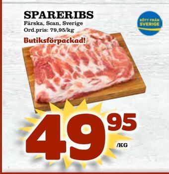 Supergrossen Spareribs erbjuda