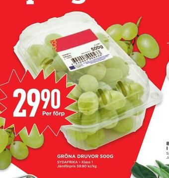 Gröna druvor 500g