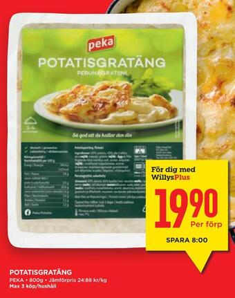 Willys Hemma Potatisgratäng erbjuda