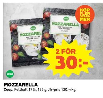 Coop Mozzarella erbjuda