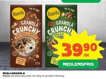 Coop Musli/granola erbjuda