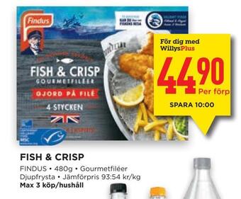 Willys Fish & crisp erbjuda