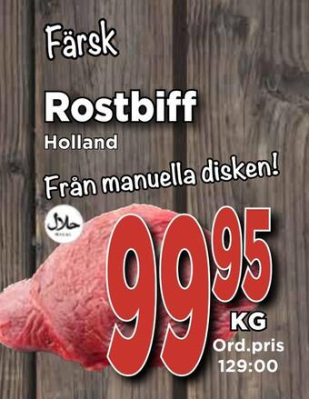 Supergrossen Rostbiff erbjuda