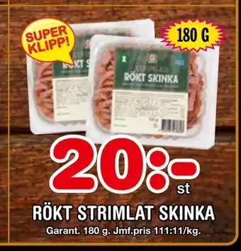Nya Pulsen Rökt strimlat skinka erbjuda