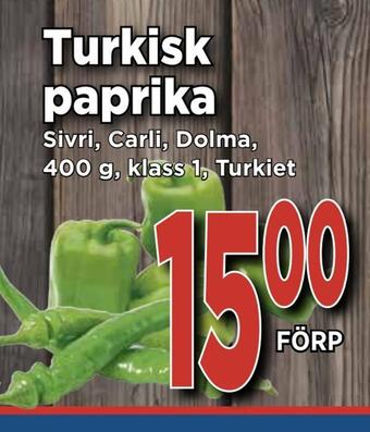 Supergrossen Turkisk paprika erbjuda