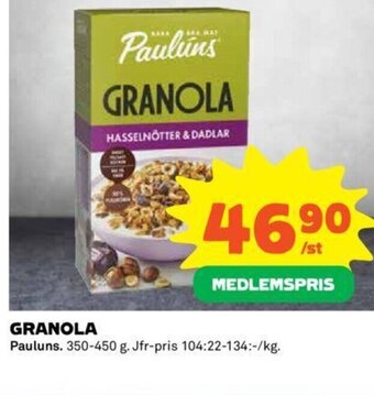 Coop Granola erbjuda